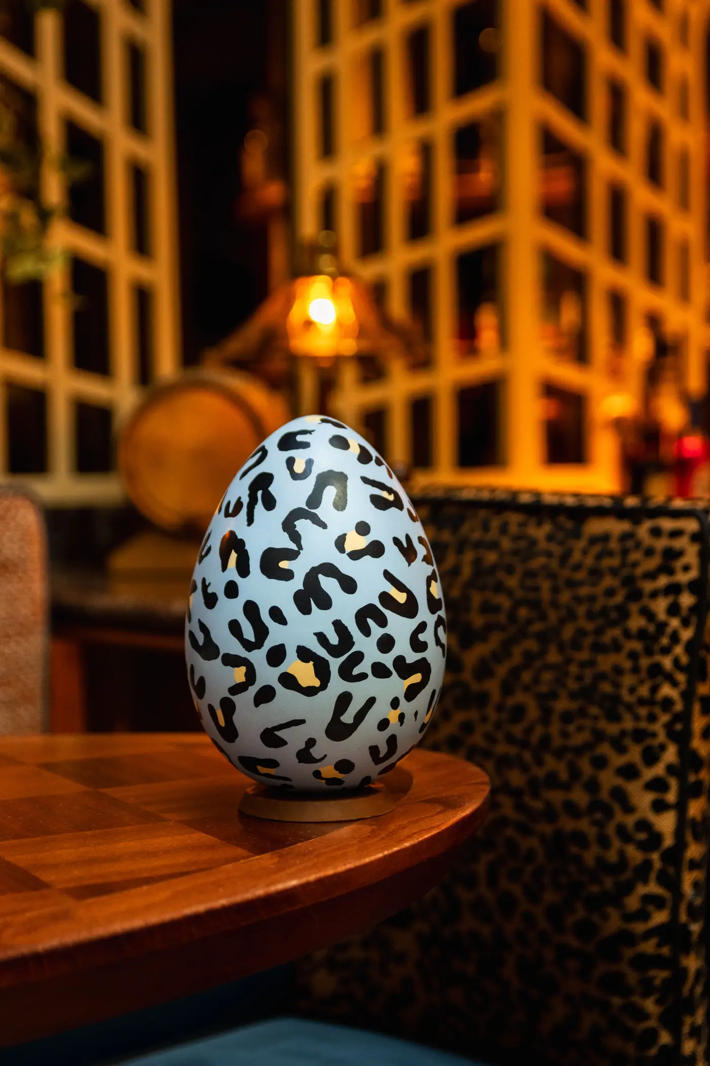 Il Gattopardo leopard-print blue Easter Egg